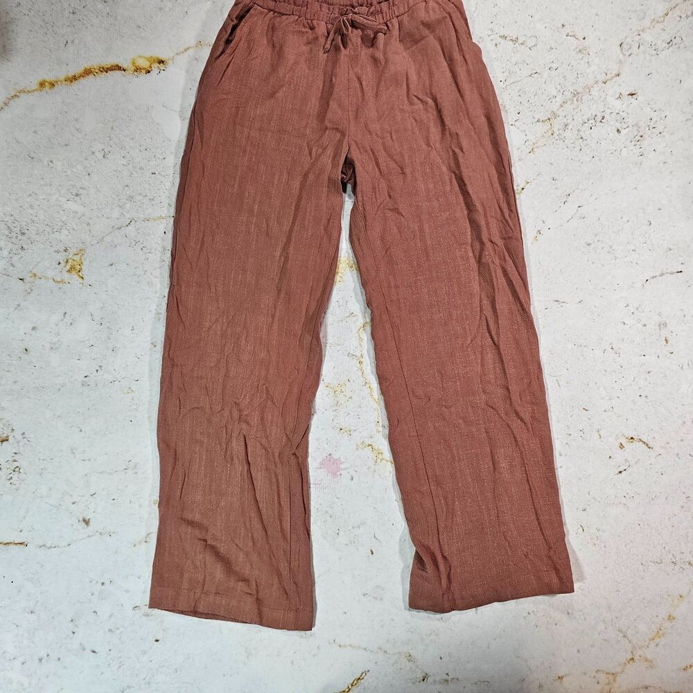 Art Class Girls Wide Leg Pants Size L 10-12 Dusty Rose Pull On Elastic Waist NWT